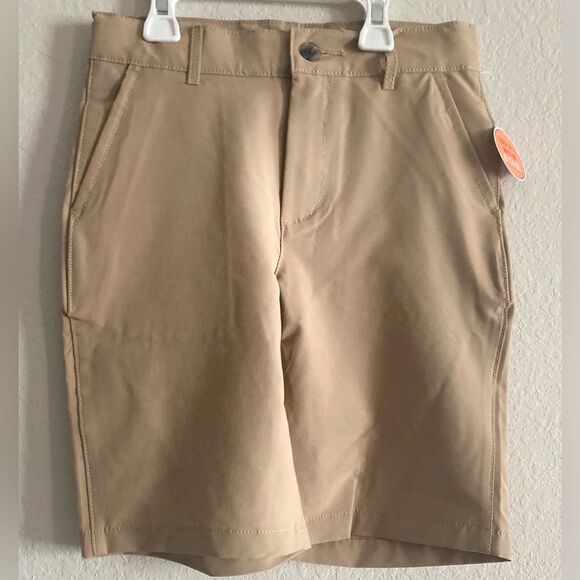 New The Children's Place Boys Uniform Quick Dry Chino Shorts Khaki Tan Size 8 - Picture 5 of 6